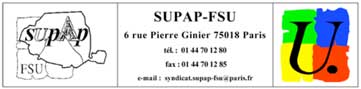 APPEL du Supap FSU - Lettre ouverte à Bertrand Delanoë pour la création de « zones blanches » - 26/10/2008