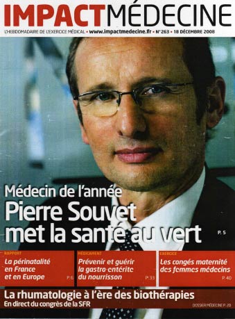 Pierre Souvet : président de l'ASEF élu médecin de l'année par la revue Impact médecine - Décembre 2008