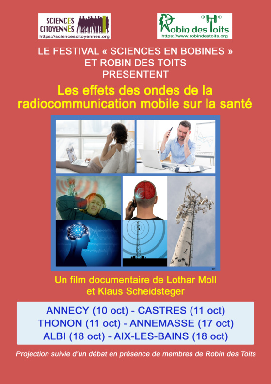 10/10 à ANNECY et 11/10 à THONON-LES-BAINS : le festival "Sciences en Bobines" et Robin des Toits présentent...