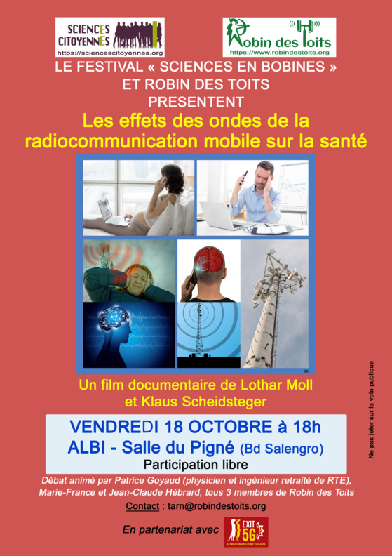 18/10 à ALBI : projection-débat - Le festival "Sciences en Bobines" et Robin des Toits présentent...
