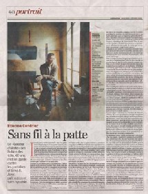 Portrait d'Etienne Cendrier, porte-parole de Robin des Toits : 'Sans fil à la patte', Libération du 06/02/2008