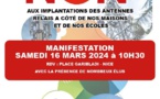 MANIFESTATION Samedi 16 mars NON AUX IMPLANTATION D'ANTENNES RELAIS