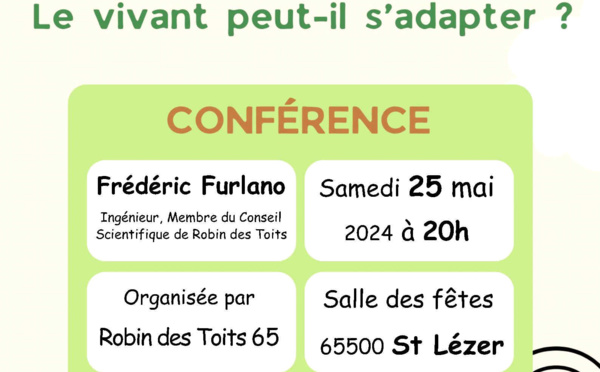 Conférence à St Lézer le samedi 25 mai 2024 à 20h00